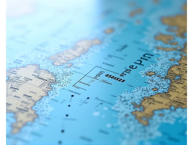 高精細な海底地形図のデジタルイメージ、等深線と海底構造が視覚化されている